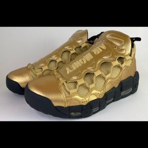 Gold Air Money shoes.